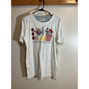 Marisa Christina Women’s S T Shirt NWT Embroidered Vintage Art to Wear Fashion